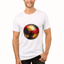 Soccer black red gold, name in flag