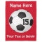 Soccer Blanket with NAME, NUMBER and TEXT