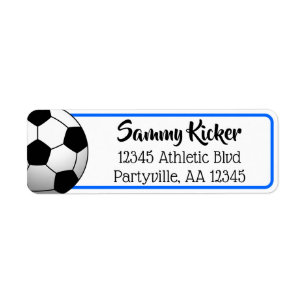 Soccer Blue & Black Address