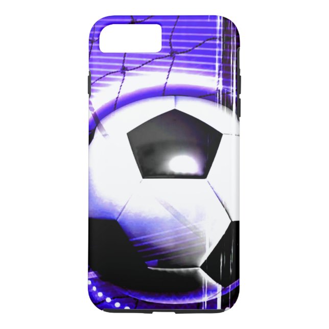 Soccer Blue Personalise with name or team name Case-Mate iPhone Case (Back)