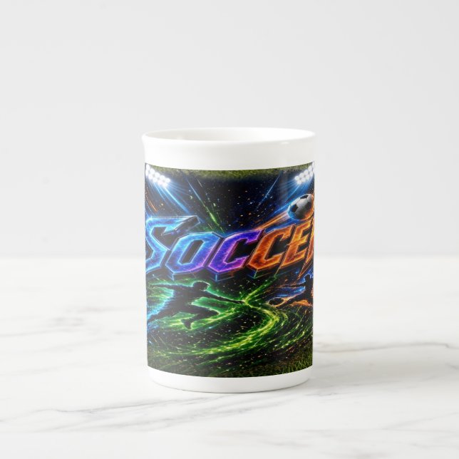 Soccer Bone China Mug (Front)