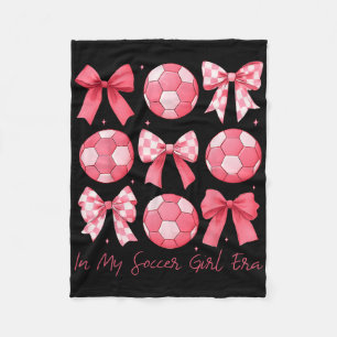 Soccer Bow Girl Fleece Blanket