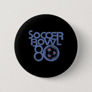 Soccer Bowl 80 Tee Vintage 80s Nasl Sports 6 Cm Round Badge