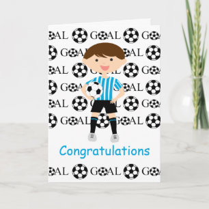 Soccer Boy 1 Congratulations Card