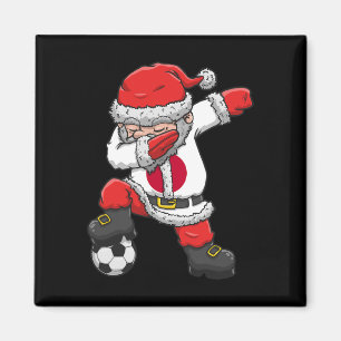 Soccer Boy Dabbing Santa Christmas Japan Footll So Magnet