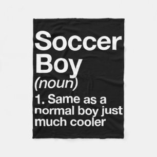 Soccer Boy Definition Funny Sports Fleece Blanket