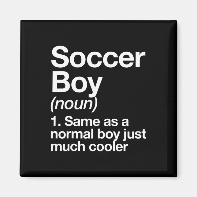 Soccer Boy Definition Funny Sports  Magnet (Front)