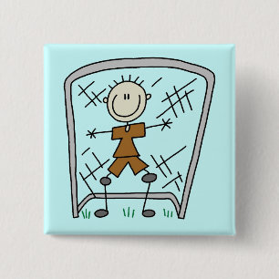 Soccer Boy Goalie Tshirts and Gifts 15 Cm Square Badge