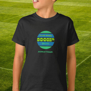 Soccer boy green blue T-Shirt