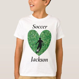 Soccer Boy Personalised Name soccer ball T-Shirt