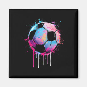 Soccer Boys Girls Awesome Colourful Soccer Drip So Magnet
