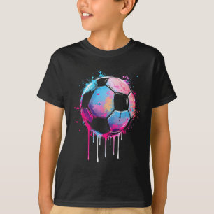 Soccer Boys Girls Awesome Colourful Soccer Drip So T-Shirt