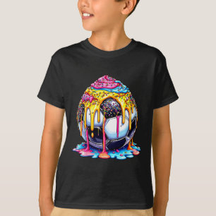 Soccer Boys Girls Kids Footll Ice Cream Soccer Dri T-Shirt