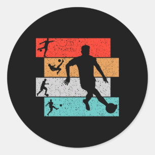 Soccer Boys Kids Men Classic Round Sticker