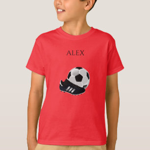 SOCCER boy's t-shirt, personalised name. T-Shirt