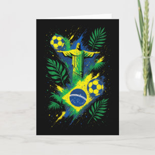 Soccer Brazil Footll Christ Rio Culture Card