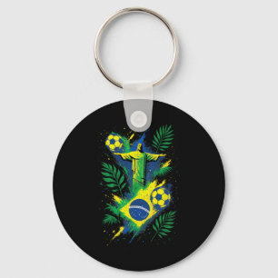 Soccer Brazil Footll Christ Rio Culture Key Ring