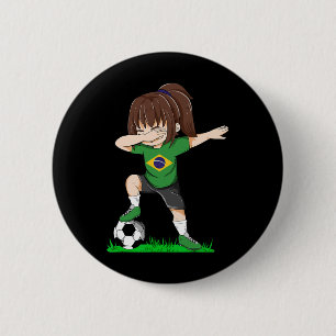 Soccer Brazil Jersey Shirt Brazilian Flag Footll G 6 Cm Round Badge
