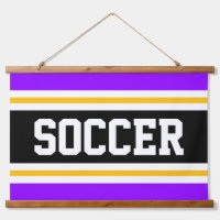 SOCCER Bright Purple Black Yellow White Stripes