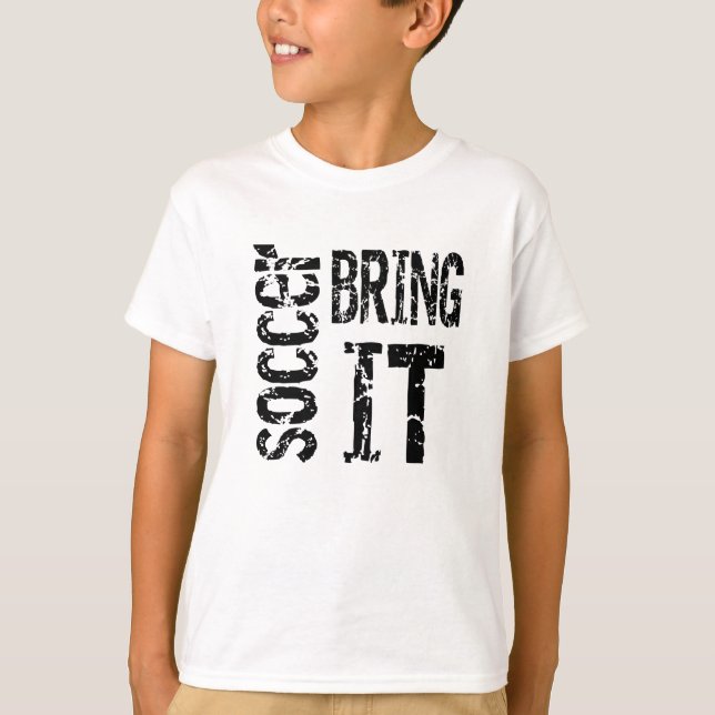 Soccer Bring It Unisex Kids Tee (Front)