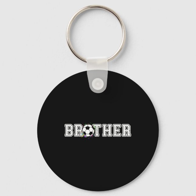 Soccer Brother 1st Birthday  Key Ring (Front)