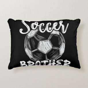 Soccer Brother Men Family Matching Team Player Soc Decorative Cushion