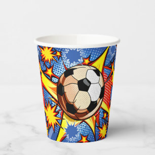 Soccer Burst Paper Cups