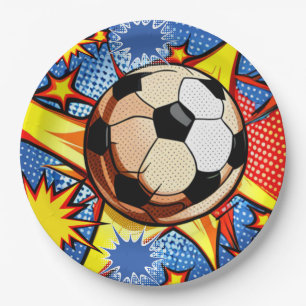 Soccer Burst Paper Plate