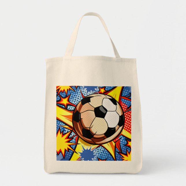Soccer Burst Tote Bag (Front)