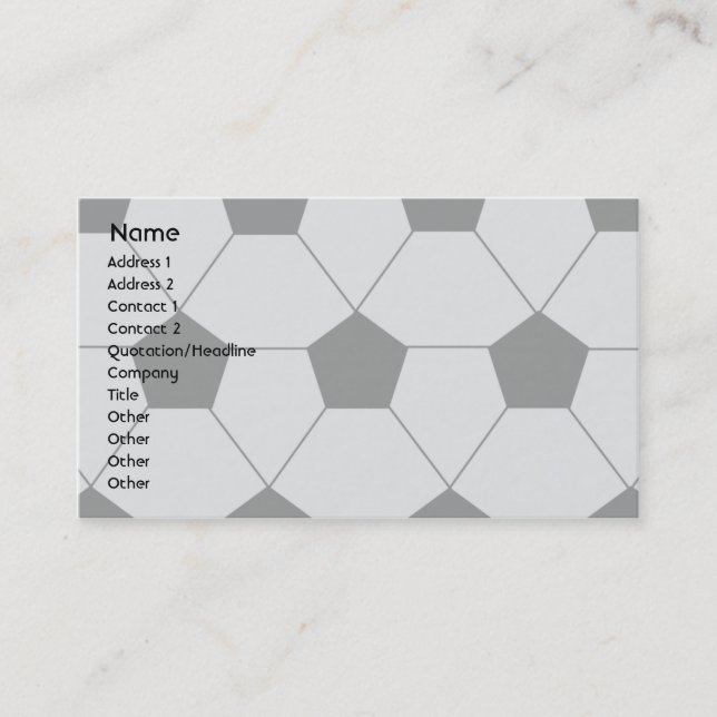Soccer - Business Business Card (Front)