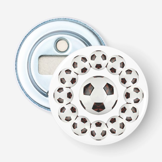 Soccer Button Bottle Opener (Front)
