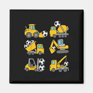 Soccer Byll Kids Footbyll Construction Trucks Todd Magnet
