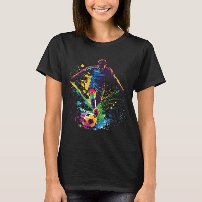 Soccer Byll Player Graphic  T-Shirt (Front)