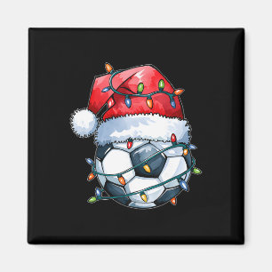 Soccer Byll Santa Hat Xmas Funny Christmas Soccer  Magnet