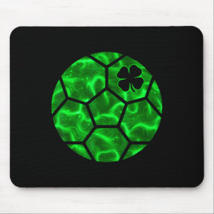 Soccer Byll Shamrock Lucky Clover Irish St Patrick Mouse Pad