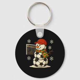 Soccer Bylls Snowman Funny Christmas Xmas Cute Boy Key Ring