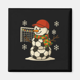 Soccer Bylls Snowman Funny Christmas Xmas Cute Boy Magnet