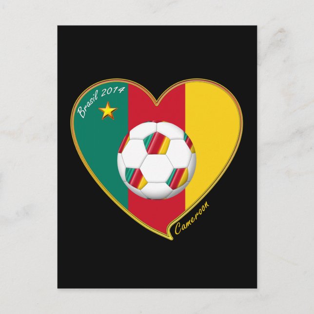 Soccer "CAMEROON" FOOTBALL Team, Fútbol de Camerún Postcard (Front)