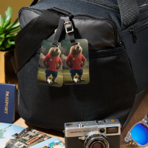 Soccer Capybara, Luggage Tag