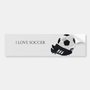 SOCCER Car bumper sticker personalised.
