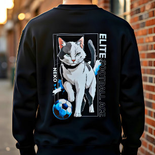 Soccer Cat Funny Gift – Cute Anime Football Ace  Sweatshirt