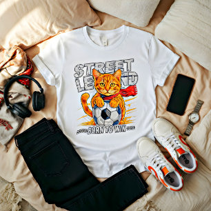 Soccer Cat Legend: Cute Football Lover Gift Tri-Blend Shirt