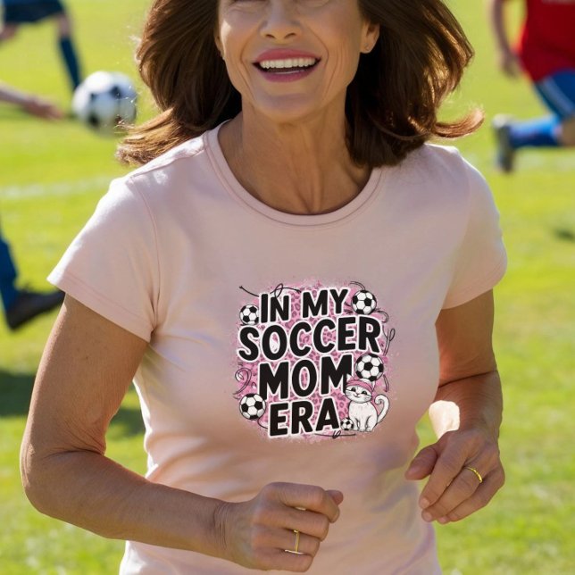 Soccer Cat Mum Era  T-Shirt (Soccer Mom Era T-Shirt - Perfect for Cat-Loving Soccer Moms!)
