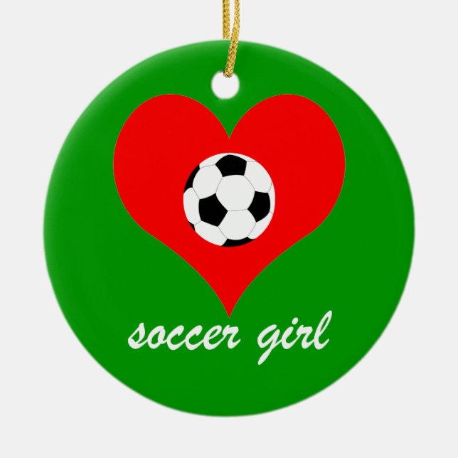 soccer ceramic tree decoration (Front)
