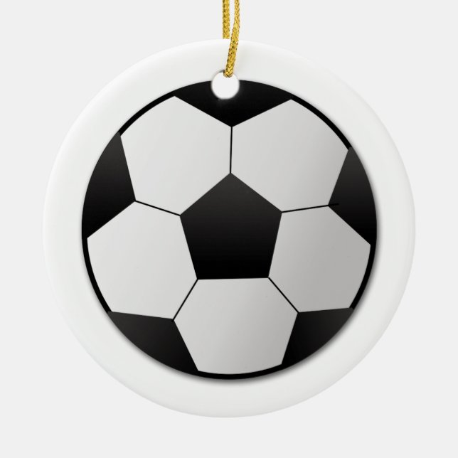 Soccer Ceramic Tree Decoration (Front)