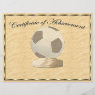 Soccer Certificate of Achievement Flyer