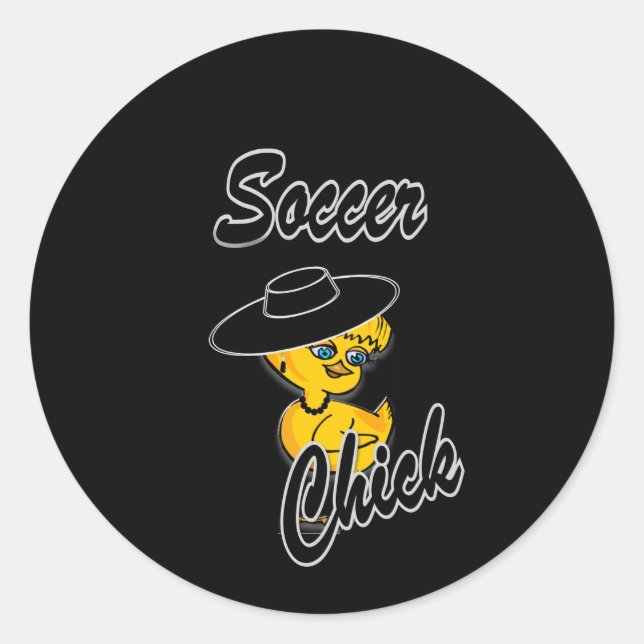 Soccer Chick #4 Classic Round Sticker (Front)