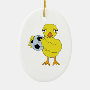Soccer Chick Ceramic Tree Decoration