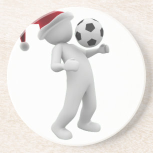 soccer christmas coaster