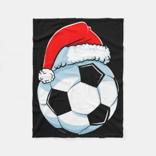 Soccer Christmas Funny Santa Hat Byll Sports Men K Fleece Blanket